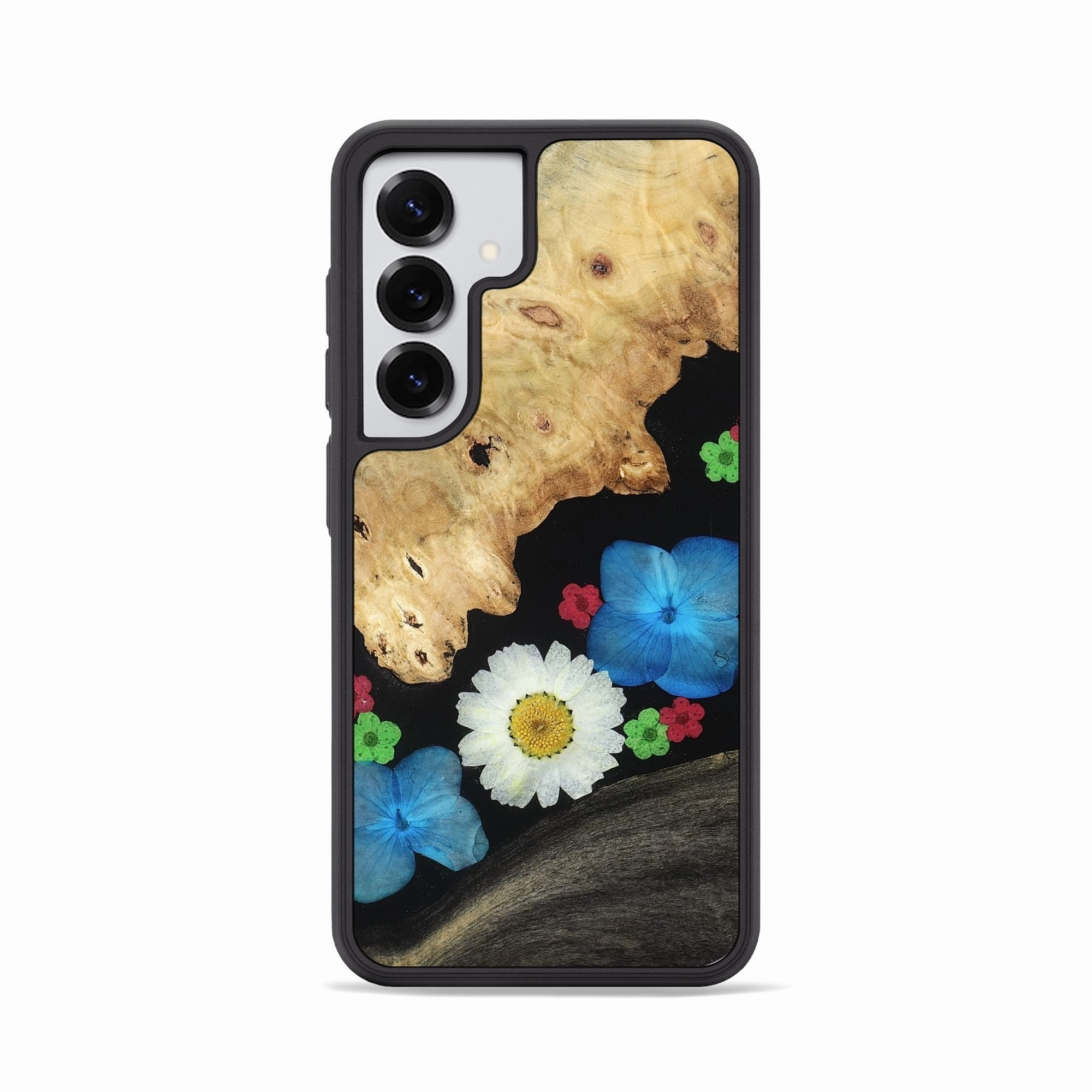 Scratch Resistant Glass Drop Resistant Galaxy S25 Wood Phone Case - Delia (Bloom, 781604)