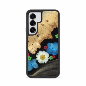 Scratch Resistant Glass Drop Resistant Galaxy S25 Wood Phone Case - Delia (Bloom, 781604)