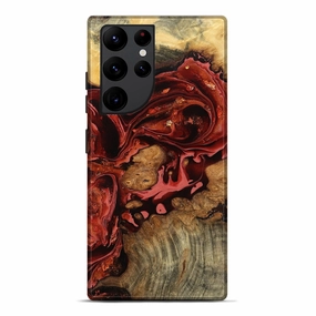 Anti Yellowing Galaxy S22 Ultra Wood Live Edge Phone Case - Dianna (Red, 777336)