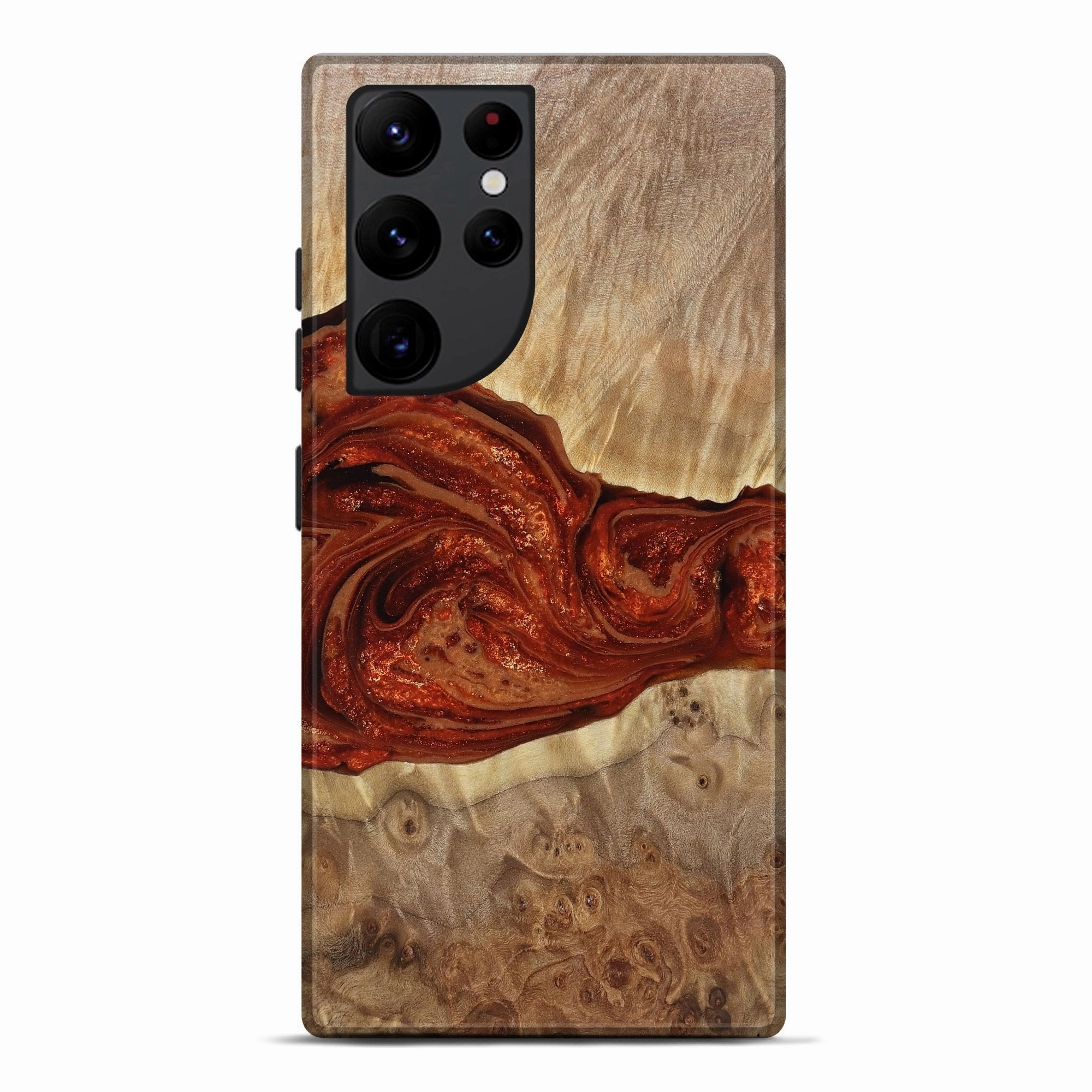 Protective Film Galaxy S22 Ultra Wood Live Edge Phone Case - Keegan (Red, 780329)