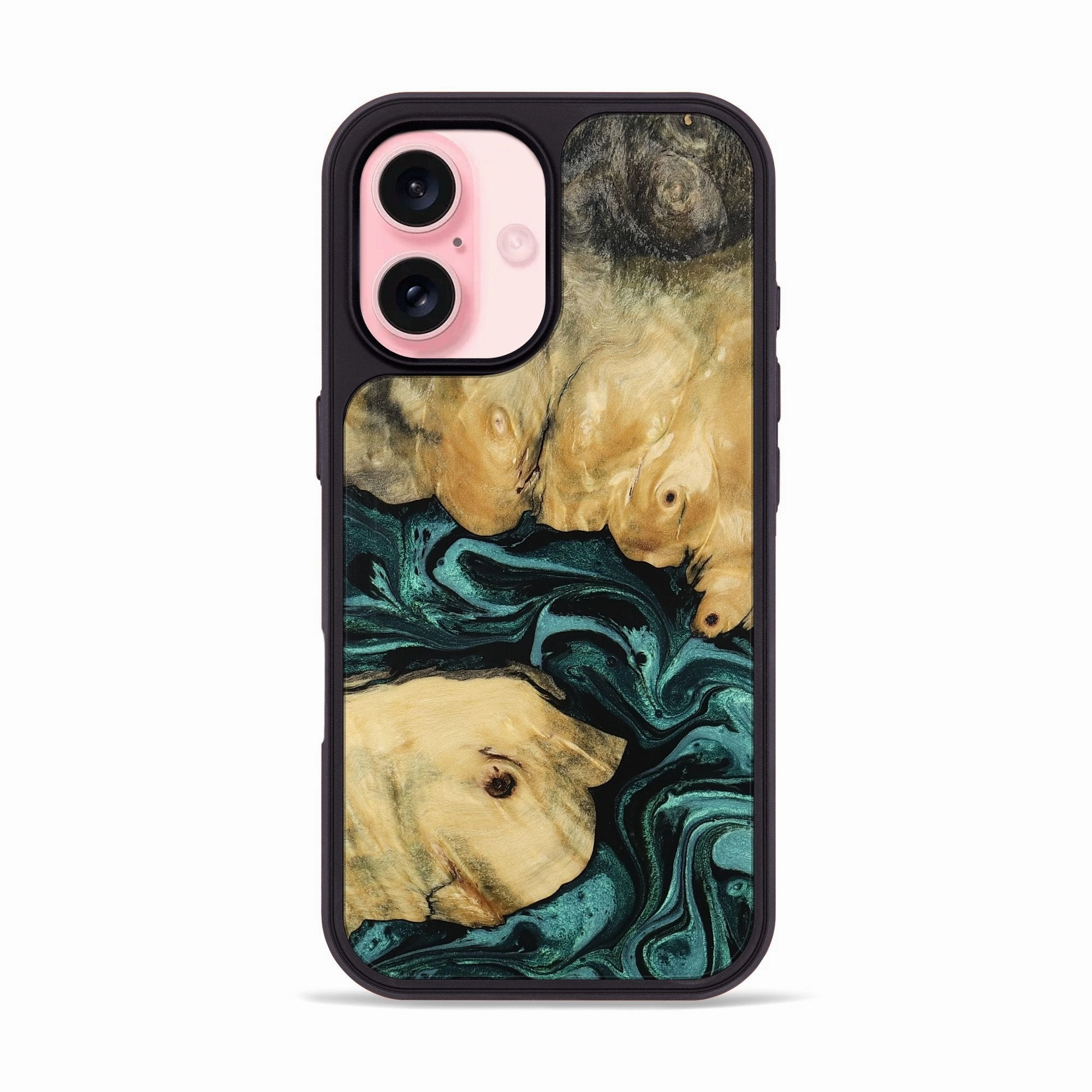 Impact Resistant Iphone 16 Wood Phone Case - Zina (Green, 770176)