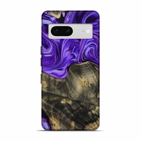 Easy Installation Pixel 7 Wood Live Edge Phone Case - Iris (Purple, 781440)