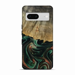Pixel 7 Wood Live Edge Phone Case - Shani (Green, 769887) Anti Finger Smear Anti Dust