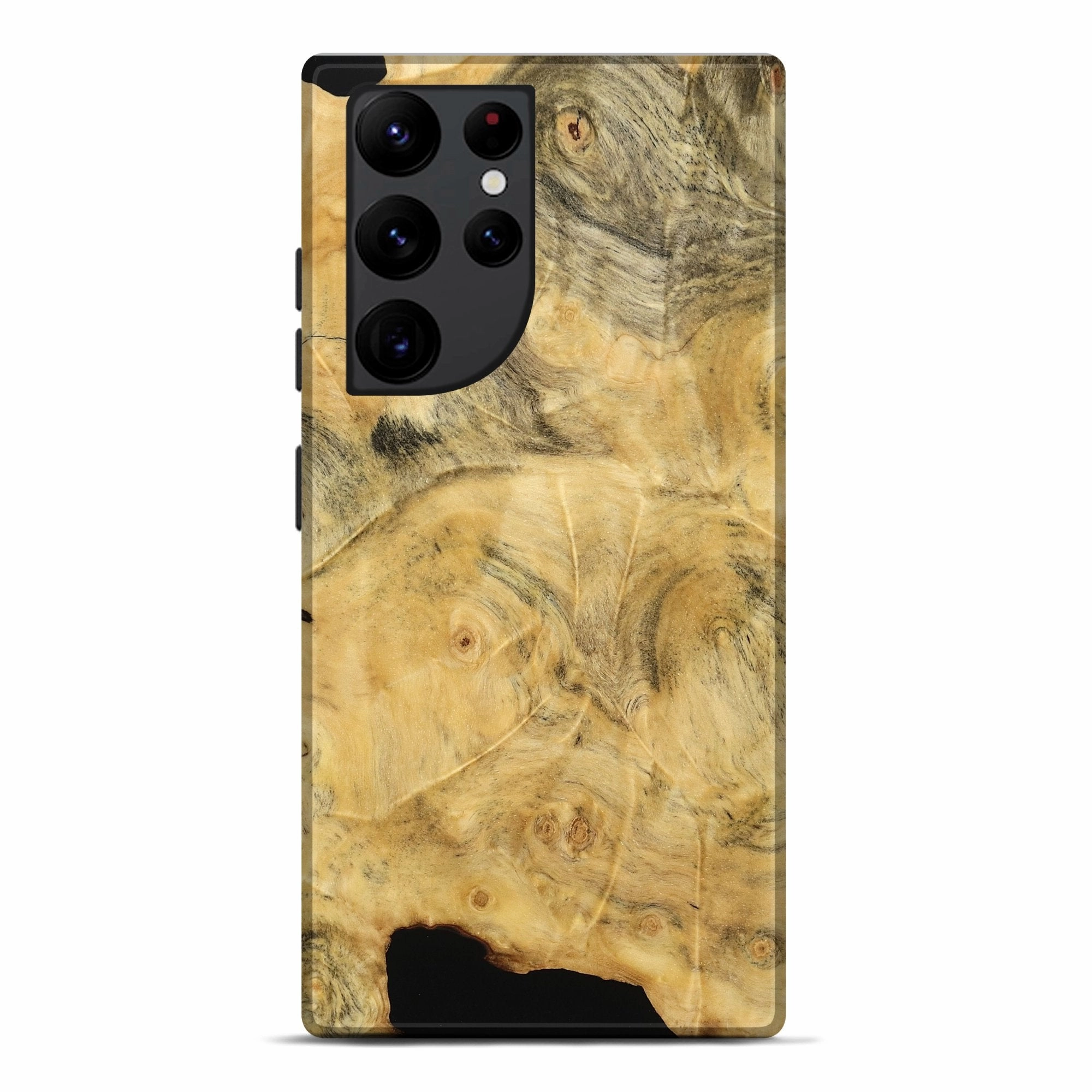 Galaxy S22 Ultra Wood Live Edge Phone Case - Joey (Wood Burl, 773965) Anti Scratch Screen Anti Reflection Coating