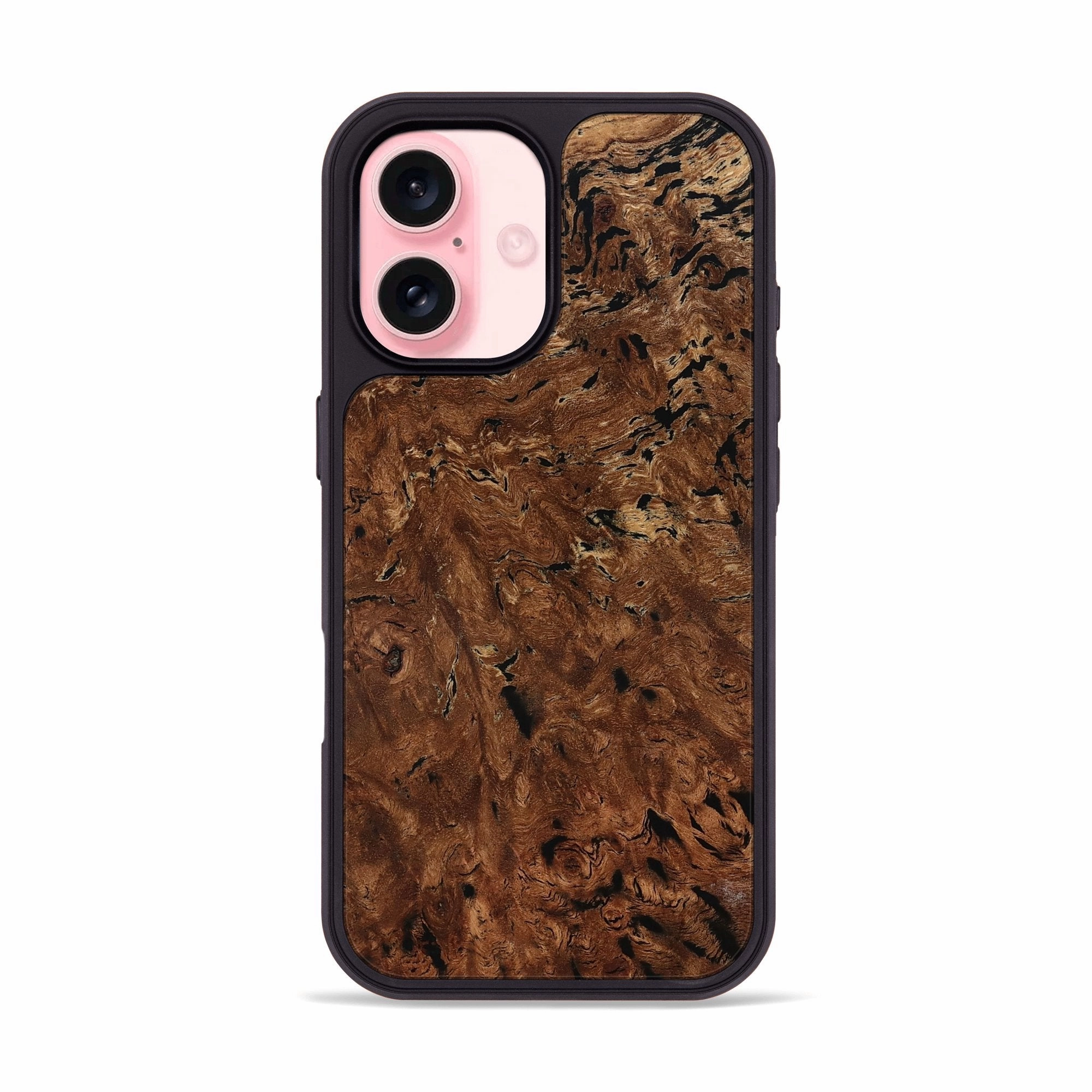 Iphone 16 Wood Phone Case - Chas (Wood Burl, 780912) Fingerprint Resistant