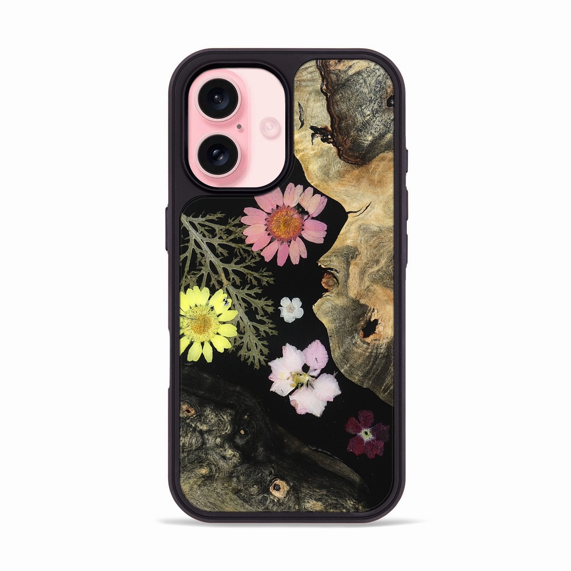Impact Resistant Iphone 16 Wood Phone Case - Mintie (Bloom, 781404)