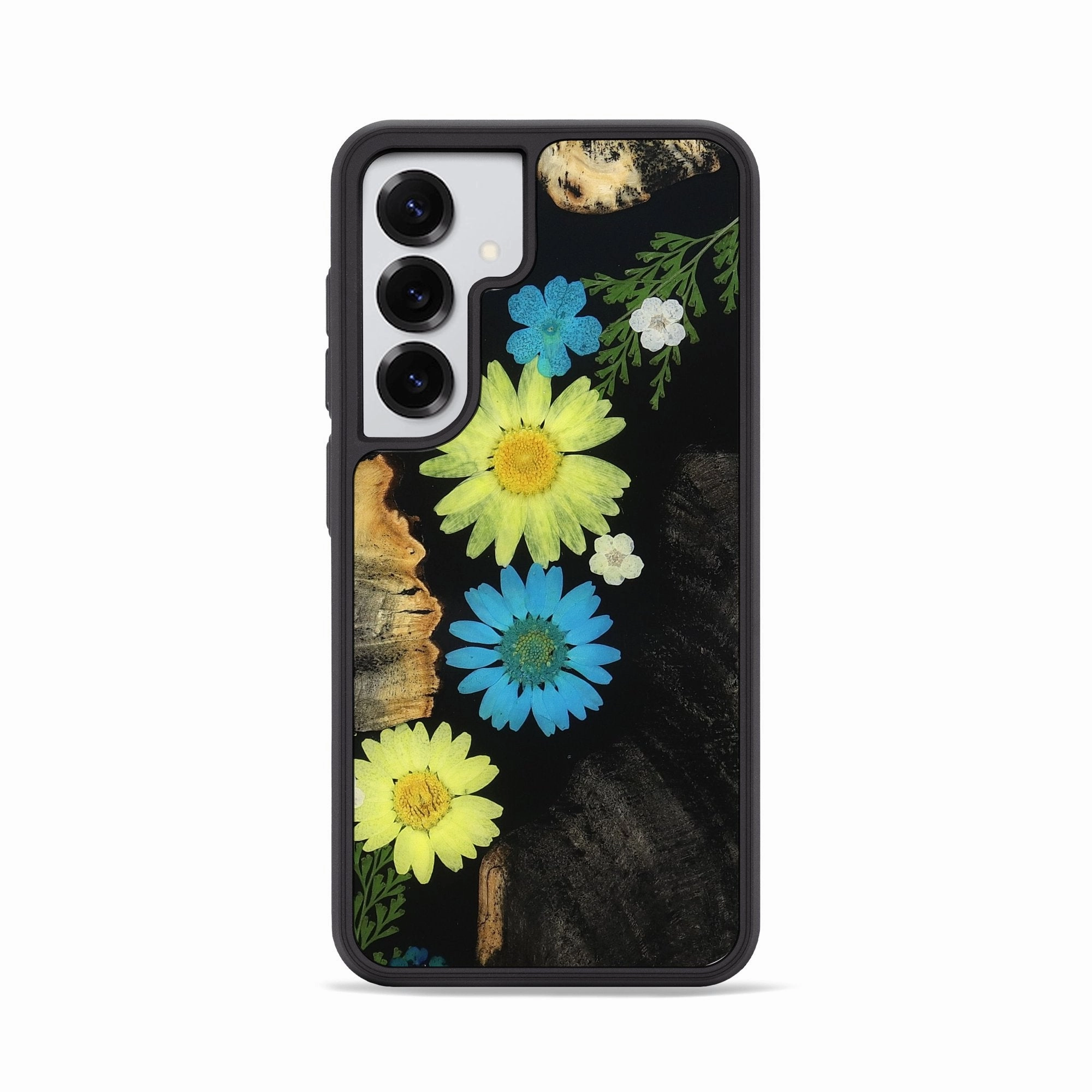 Galaxy S25 Wood Phone Case - Jess (Bloom, 781406) Tempered Glass Rounded Edges