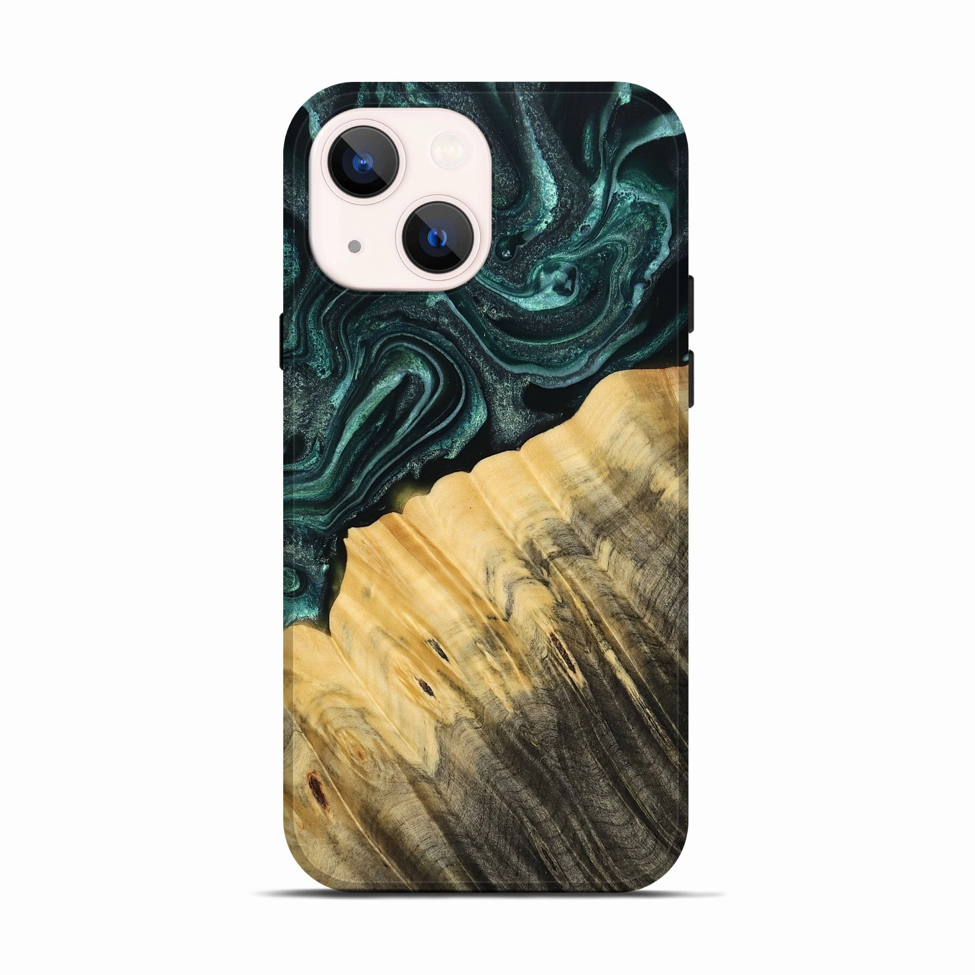 Anti Reflection Coating Iphone 13 Wood Live Edge Phone Case - Darby (Green, 767529)
