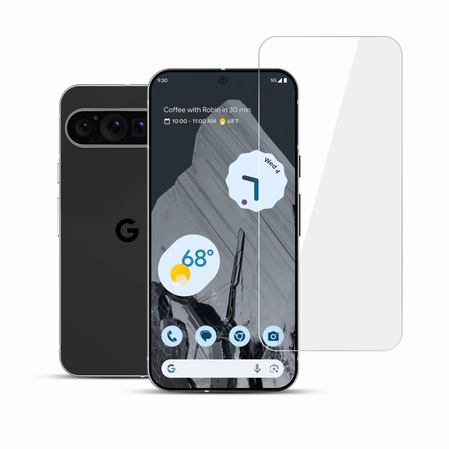 22Spgpix9Pr Tempered Glass Screen Protector Pixel 9 Pro Fingerprint Resistant Coating