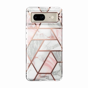 Google Pixel 7 Cosmo Case  - Marble Pink Anti Finger Grease Ultra Slim Protector
