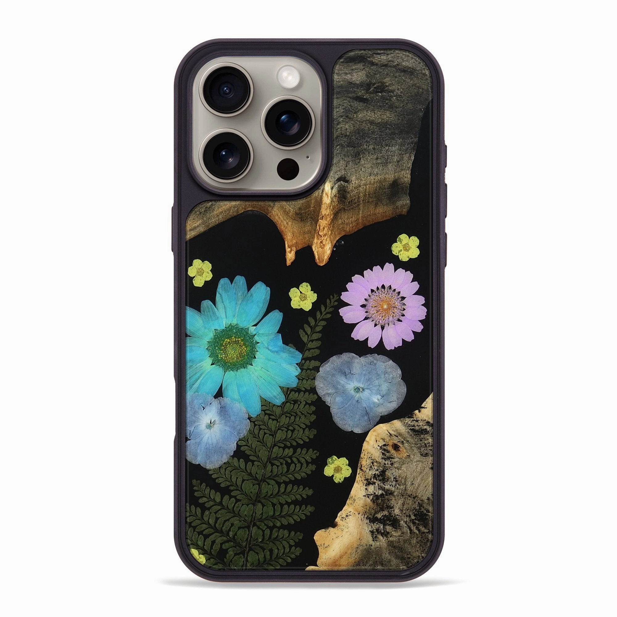 Raised Edges Iphone 16 Pro Max Wood Phone Case - Derick (Bloom, 781348)