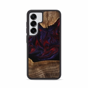 Galaxy S25 Wood Phone Case - Makaila (Red, 771143) Crystal Clear