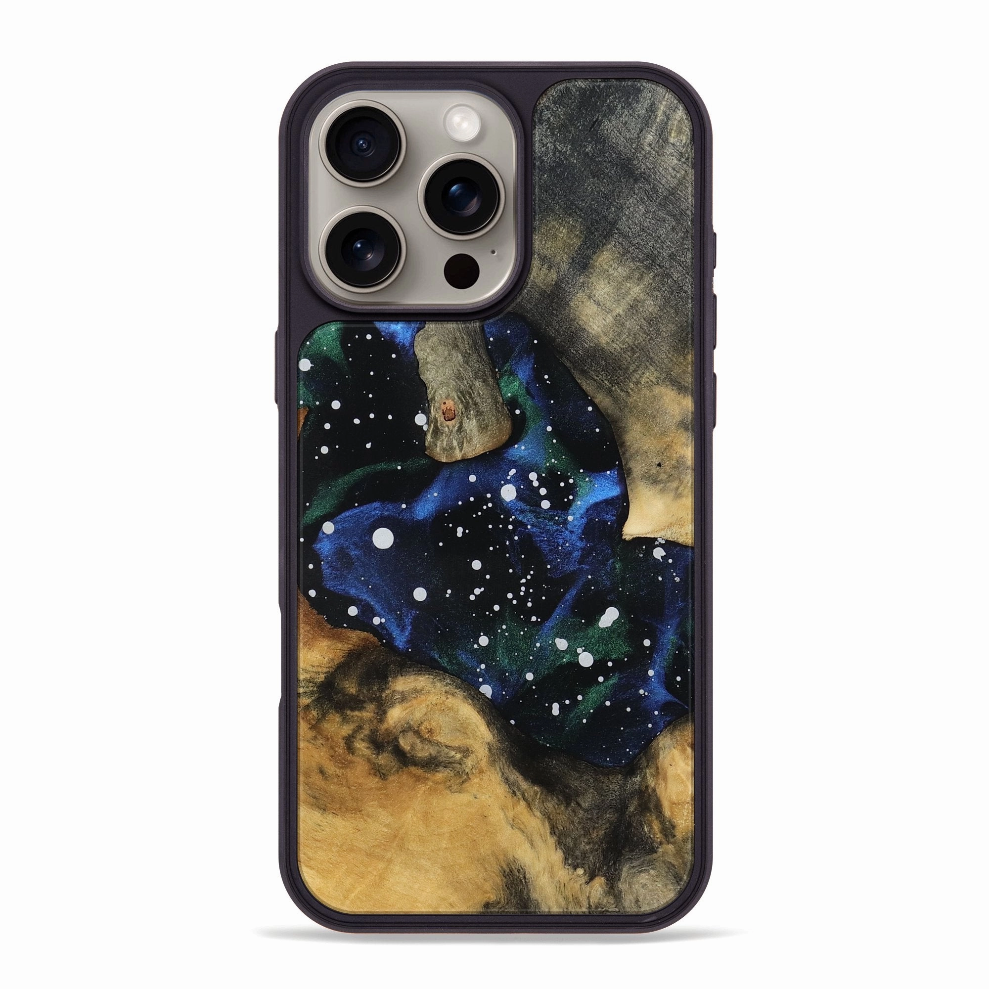 Iphone 16 Pro Max Wood Phone Case - Lessie (Cosmos, 781288) Anti Fog Anti Yellowing Screen