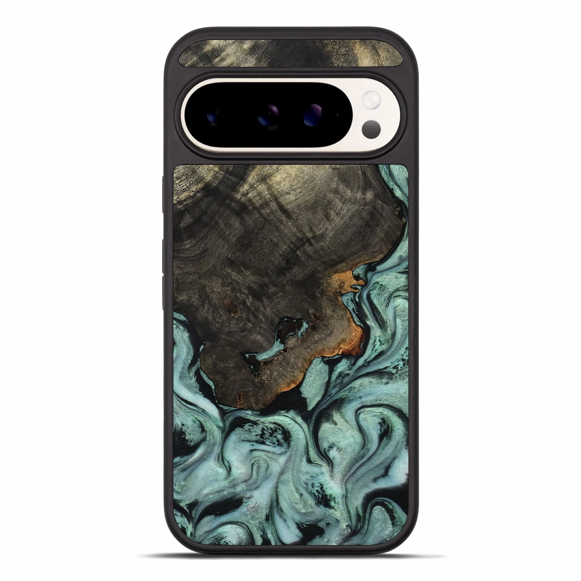 Pixel 10 Pro Xl Wood Phone Case - Abel (Green, 780700) Shock Absorption Drop Resistant