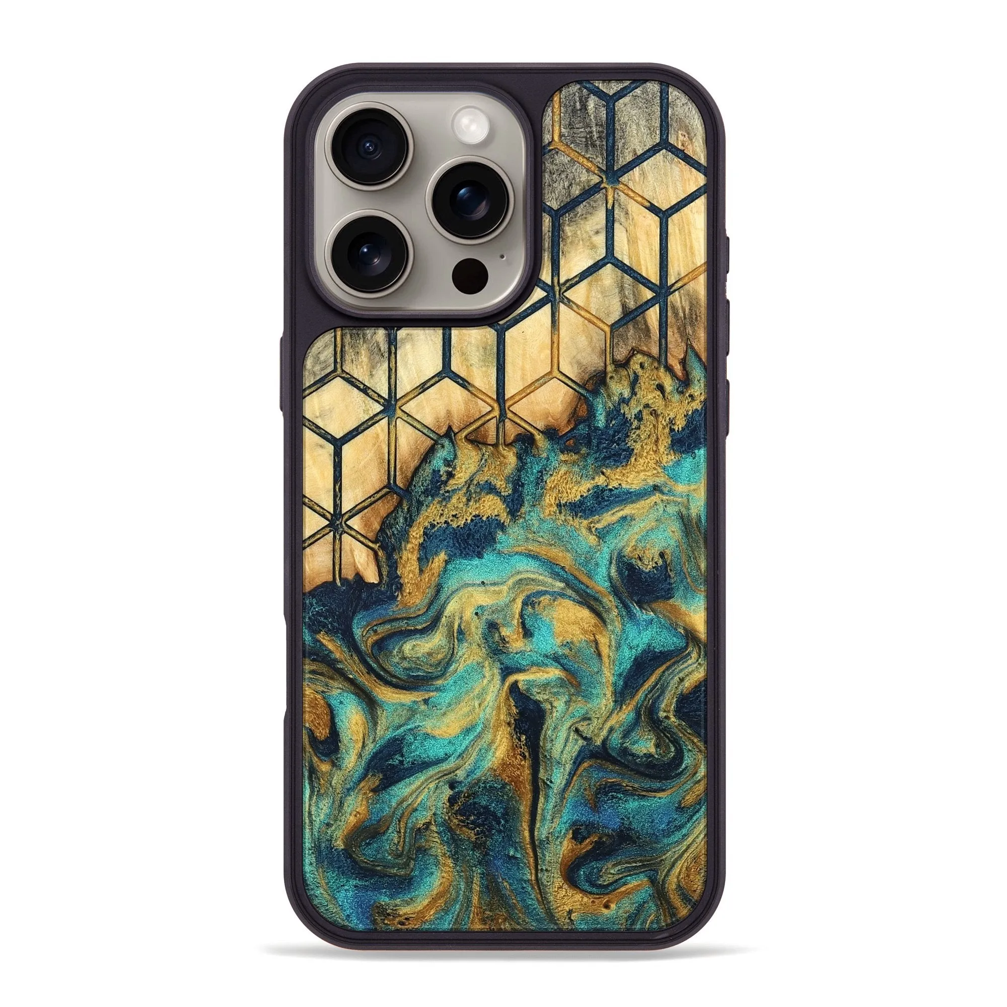 Anti Spy Film Anti Glare Iphone 16 Pro Max Wood Phone Case - Haiden (Pattern, 781730)