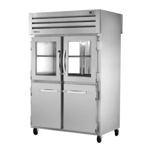 True STA2RPT-2HG/2HS-2G-HC 52 3/5" Two Section Pass Thru Refrigerator, (2) Glass Doors, (2) Solid Doors, Left/Right Hinge, 115v