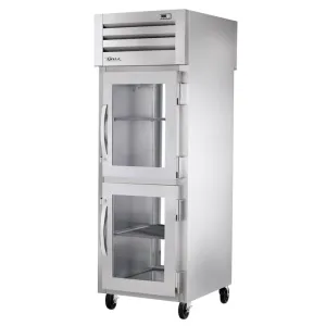 True STR1R-2HG-HC 27 1/2" One Section Reach In Refrigerator, (2) Right Hinge Glass Door, 115v