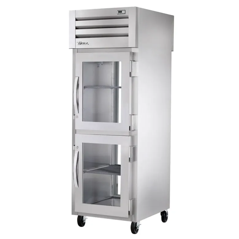 True STR1R-2HG-HC 27 1/2" One Section Reach In Refrigerator, (2) Right Hinge Glass Door, 115v