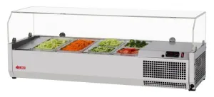 Turbo Air - CTST-1200G-13-N, Commercial E-Line Countertop Salad Table, with clear hood, 47-1/4??L