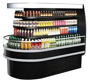 Turbo Air - TIOM-48RSB-N, 73"L Wall Type Combined Unit, 48"Half-Round (1EA) 48"Square (1EA) - Black