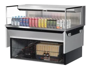 Turbo Air - TOM-48L-UF-S-1SI-N, 34-3/4"L Low Profile Glass Side Panel - European Straight / Stainless Steel
