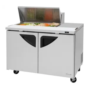 Turbo Air - TST-48SD-08S-N, Commercial Super Deluxe Sandwich/Salad Unit, (8) 1/6 size (4?? D)