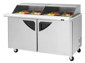 Turbo Air - TST-60SD-24-N-SL, Commercial Super Deluxe mega top unit ?C slide back lid, Two-section