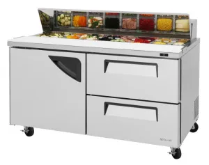 Turbo Air - TST-60SD-D2-N, Commercial Super Deluxe sandwich/salad unit, Two-section