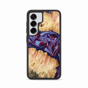 Anti Scratch Coating Fingerprint Repellent Galaxy S25 Wood Phone Case - Ashely (Red, 781330)