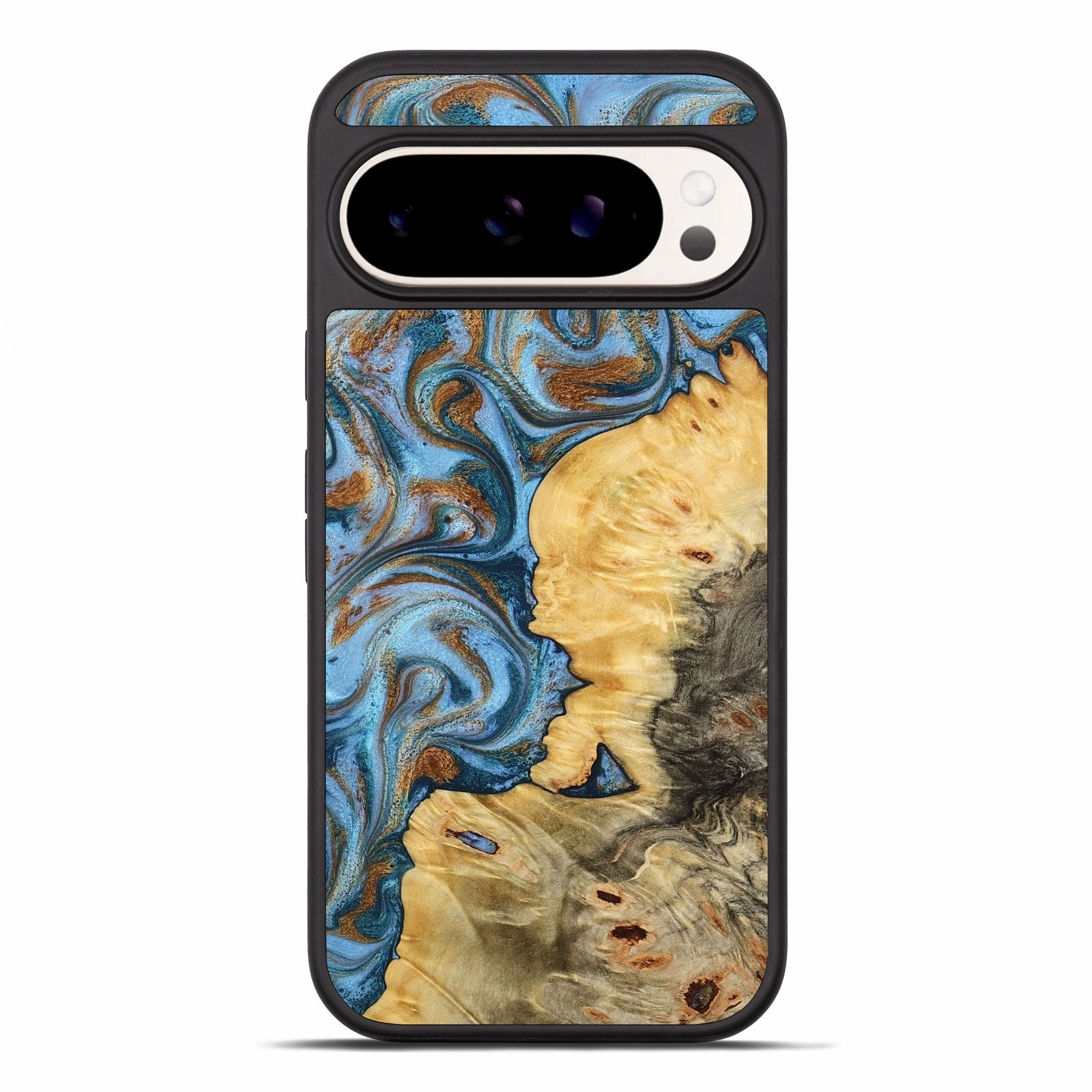 Bubble Free Screen Water Resistant Pixel 10 Pro Xl Wood Phone Case - Bowen (Teal & Gold, 781544)