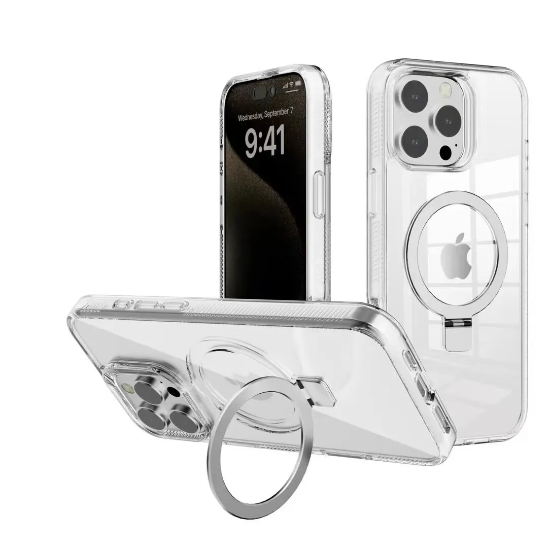 Usp Case For Iphone 16 Pro Max Ring Stand With Magsafe Clear Slim Screen Protector Anti Finger Mark