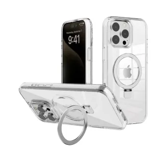 Usp Case For Iphone 16 Pro Max Ring Stand With Magsafe Clear Slim Screen Protector Anti Finger Mark