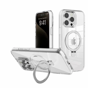 Ultra Thin Usp Case For Iphone 16 Ring Stand With Magsafe Clear