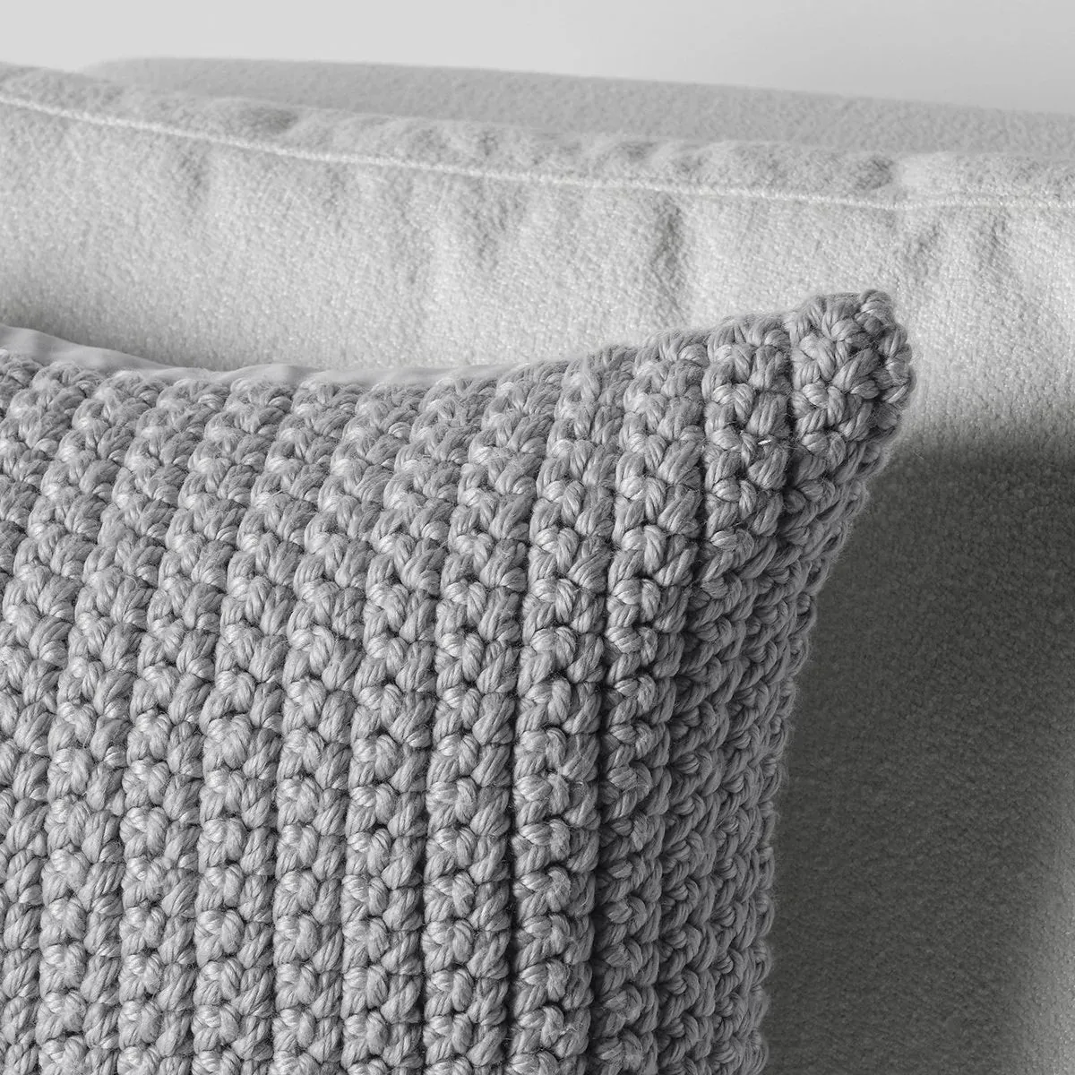 Villa By Classic Home - Prism 22" Performance Outdoor Throw Pillow, Light Gray - VO60002 Villa By Classic Home