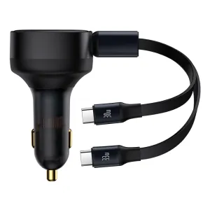 Portable Charger Car Charger Car Charger Baseus Enjoyment With Cable Usb-C, 33W (Black)-C00035500111-00