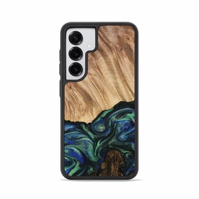 Galaxy S25 Wood Phone Case - Ophelia (Green, 779304) Anti Glare