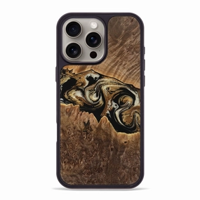Iphone 16 Pro Max Wood Phone Case - Saundra (Black & White, 770920) Scratch Proof