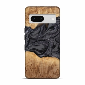 Smooth Surface Pixel 7 Wood Live Edge Phone Case - Dionne (Black & White, 778503)