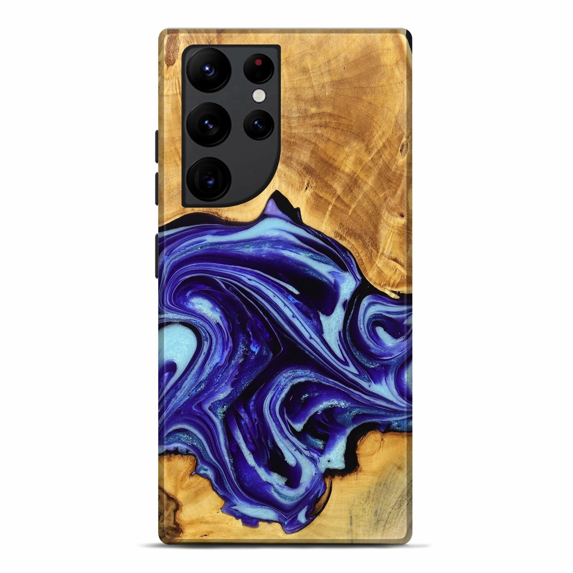 Galaxy S22 Ultra Wood Live Edge Phone Case - Minor (Purple, 777303) Protective Screen Crystal Clear Screen