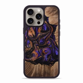 Drop Resistant Iphone 16 Pro Max Wood Phone Case - Viva (Purple, 767895)