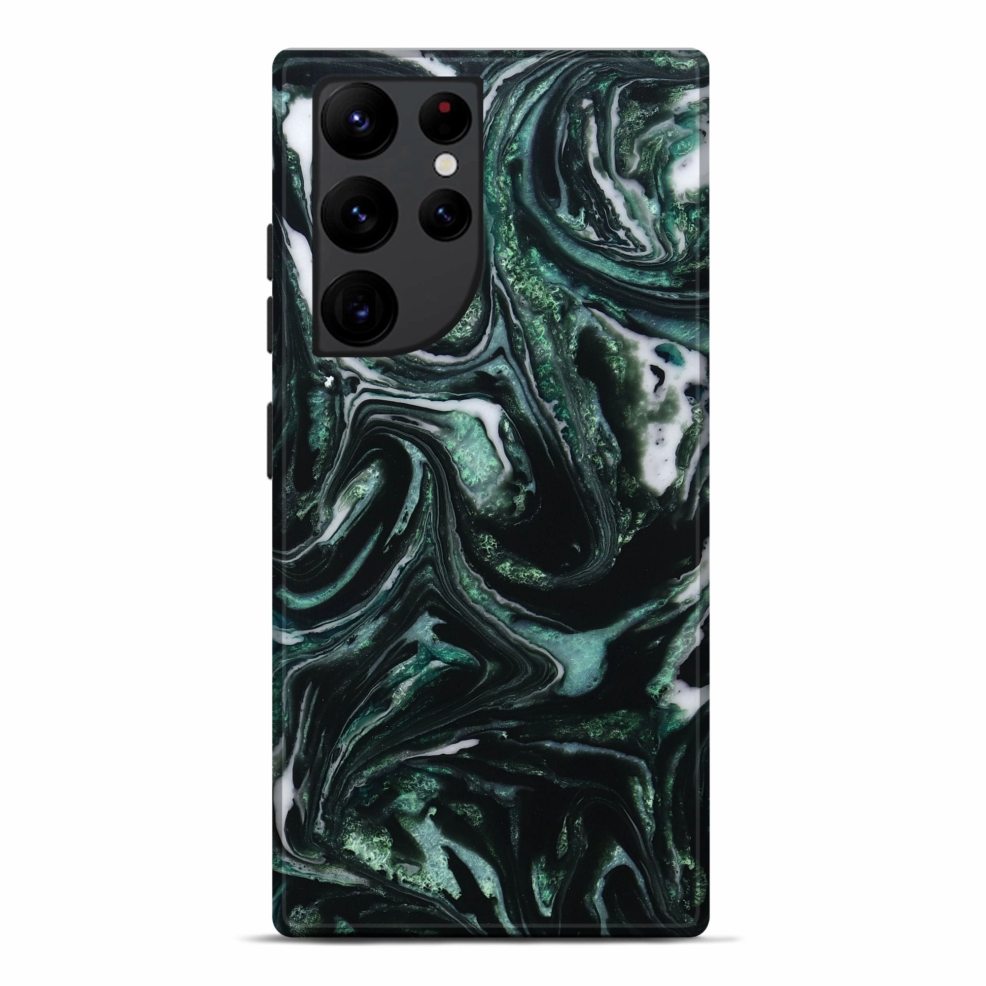 Galaxy S22 Ultra Resinart Live Edge Phone Case - Capri (Green, 781238) Anti Spy Film