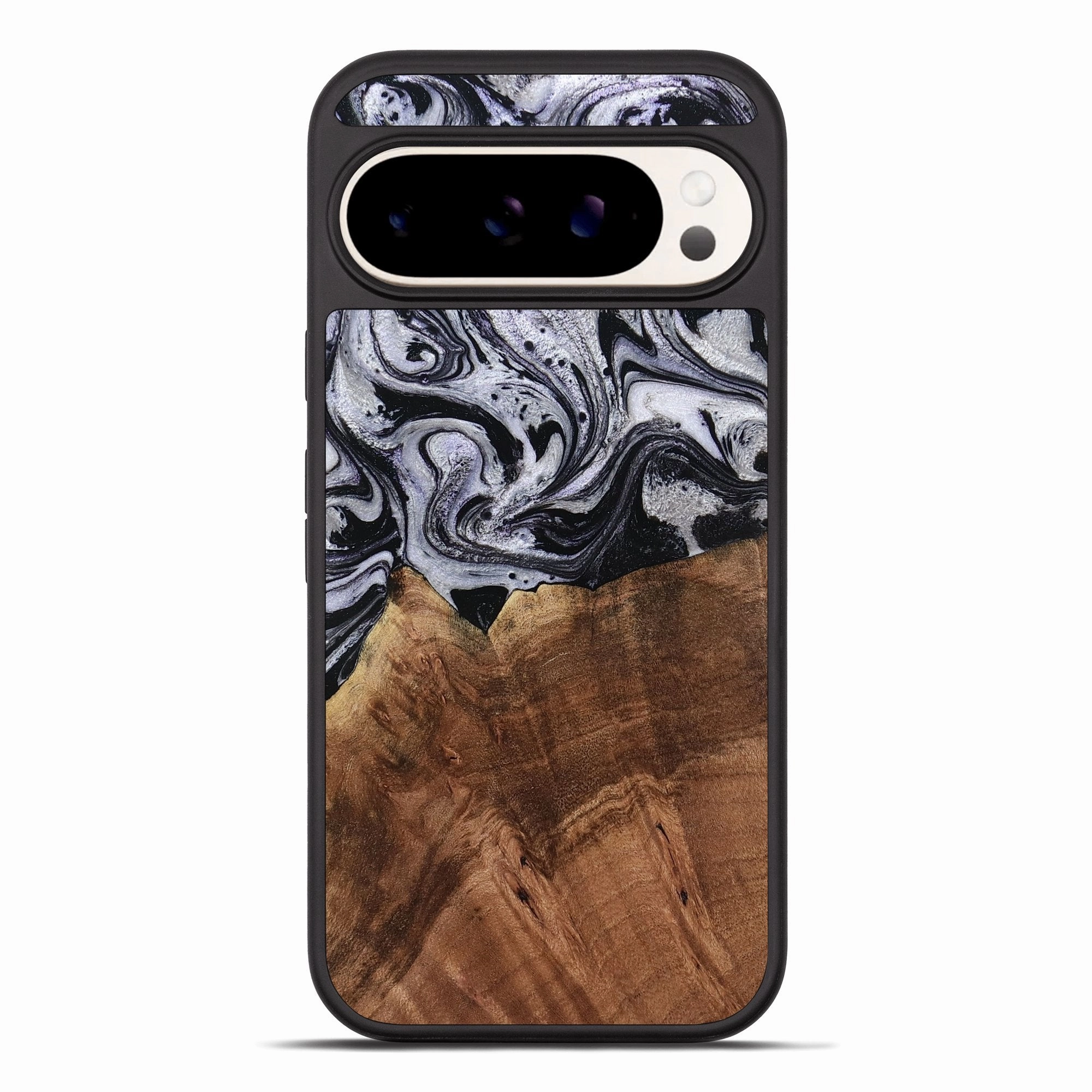 Anti Spy Film Pixel 10 Pro Xl Wood Phone Case - Ishaan (Black & White, 770250)
