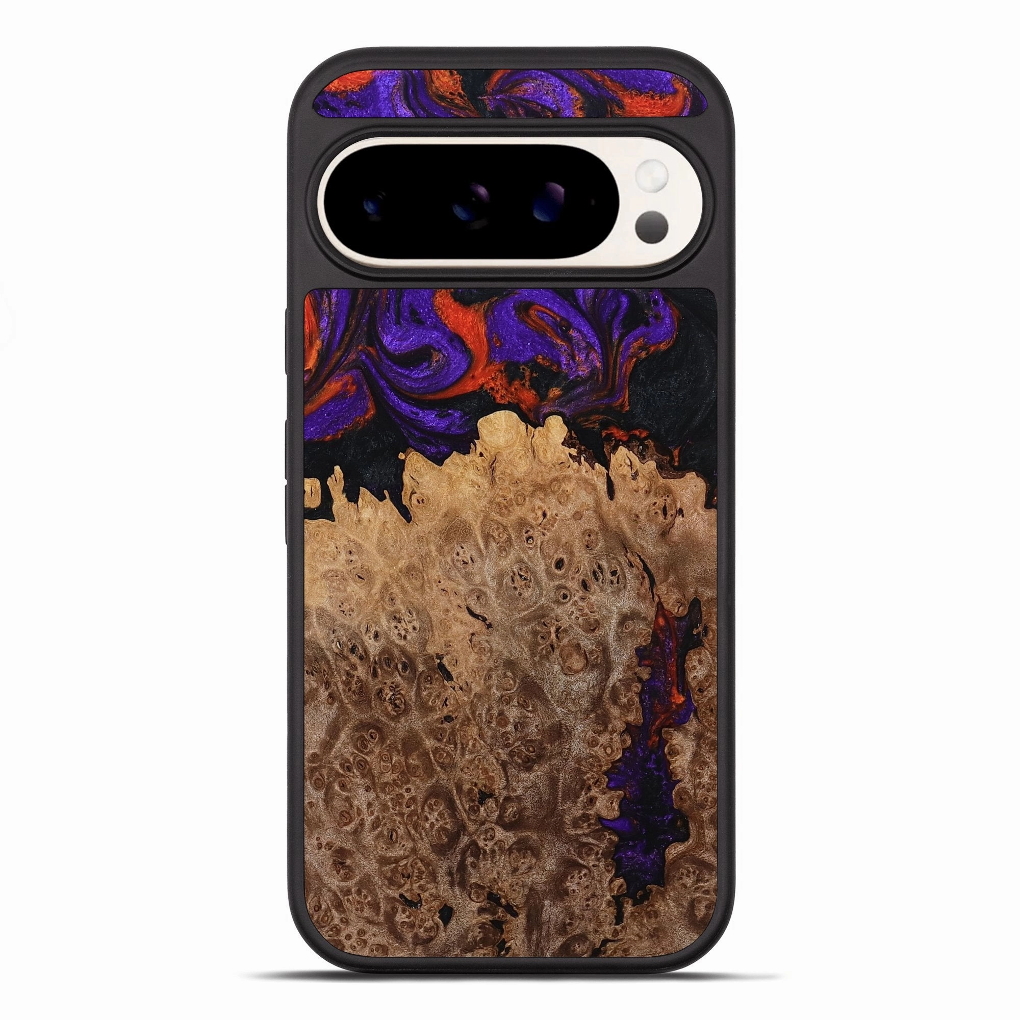 Shatterproof Glass Pixel 10 Pro Xl Wood Phone Case - Terence (Purple, 781679)