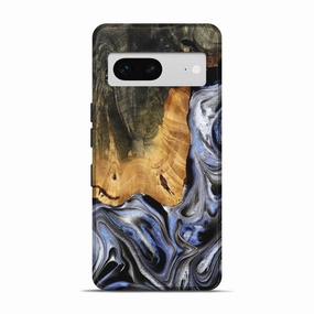 Pixel 7 Wood Live Edge Phone Case - Pat (Black & White, 778170) Grip Friendly